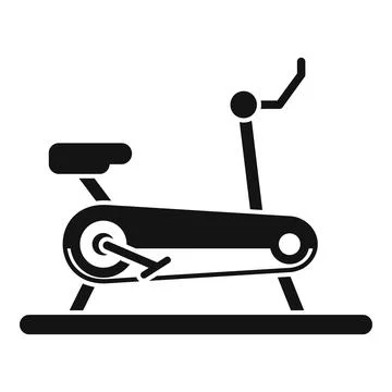 Indoor exercise bike icon, simple style Illustrazione stock