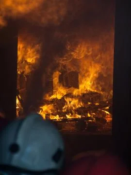 Indoor fire Stock-Fotos