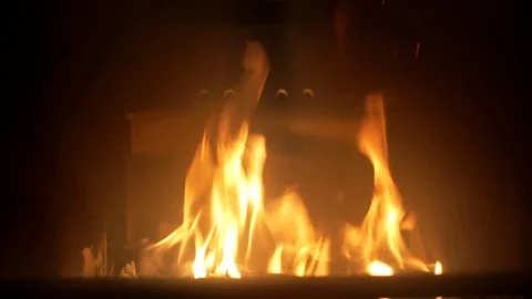 Indoor fireplace Video stock 81170693
