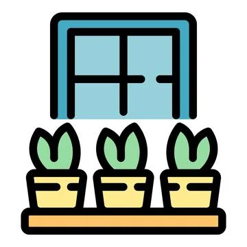 Indoor garden icon vector flat Illustrazione stock
