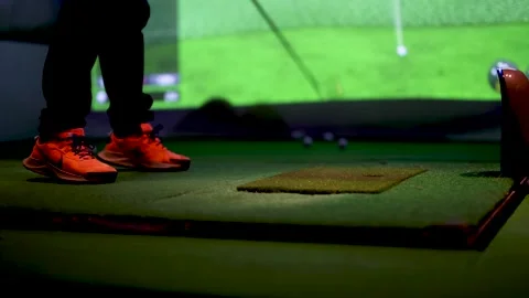 Indoor Golf Swing Analysis Stock Footage 287282086