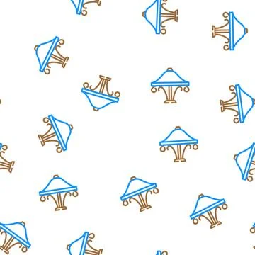 Indoor lamp ceiling vector seamless pattern Stock Illustration