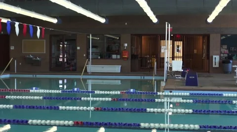 Indoor Lap Swimming Pool Stock Footage 40301163