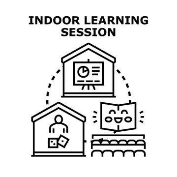 Indoor learning session for education and skill development Stock Illustration