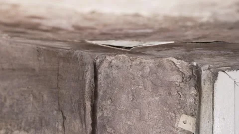 Indoor mold damage on window sill, walls, and ceiling Stock Footage 311754408