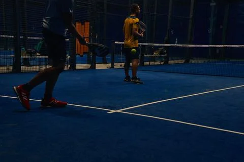 Indoor padel match in a closed facility Photos