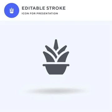 Indoor Plants icon vector, filled flat sign, solid pictogram isolated on white Stock Illustration