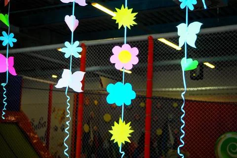 Indoor playground with decorations Stock Photos