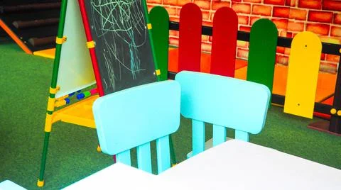 Indoor playground with decorations Stock Photos