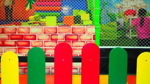 Indoor playground with decorations Stock Photos
