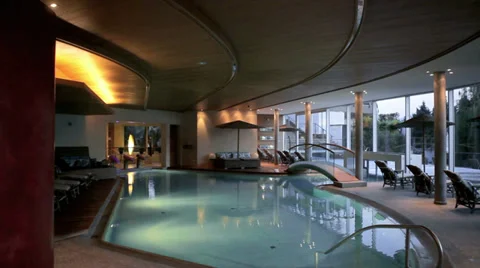 Indoor Pool Area Video stock 36052289