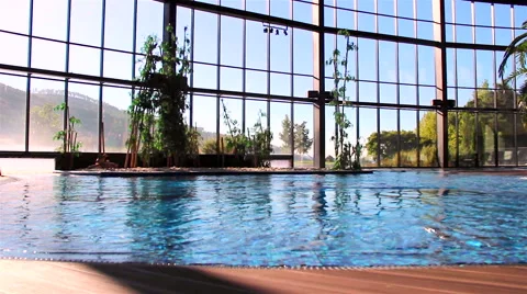 Indoor pool of a modern spa. Stock Footage 63376320