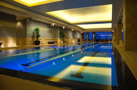 Indoor pool 库存照片