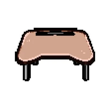 Indoor portable lap desk pixel art vector illustration Ilustração Stock