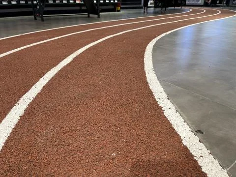 Indoor running track with rough texture Foto stock