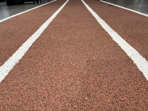 Indoor running track with rough texture Stock Photos