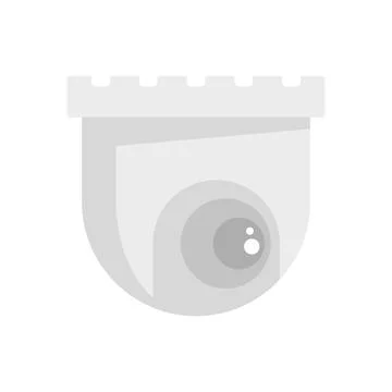 Indoor security camera icon flat isolated Illustrazione stock