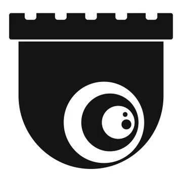 Indoor security camera icon, simple style Stock Illustration