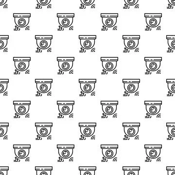Indoor security camera pattern seamless 스톡 일러스트