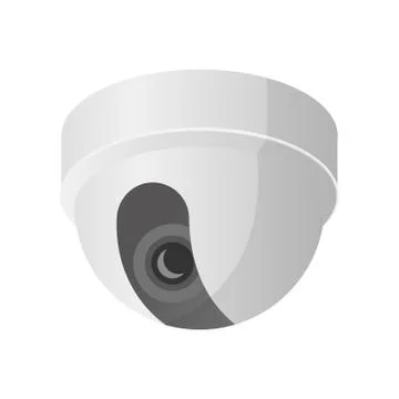 Indoor security camera with zoom function and plastic material Stock Illustration