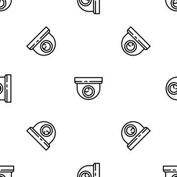 Indoor secyrity camera pattern seamless Stock Illustration