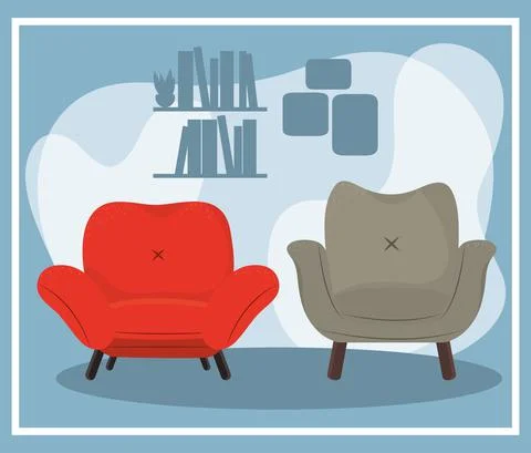 Indoor sofa decoration Illustrazione stock