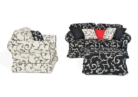 Indoor sofa set Stock Photos