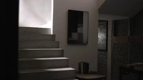 Indoor staircase lighting Stock Footage 185838652