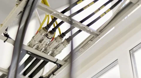 Indoor station wires 스톡 동영상 59759283