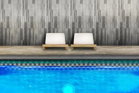 Indoor Swimming Pool Empty Place Luxury Style Stock Illustration
