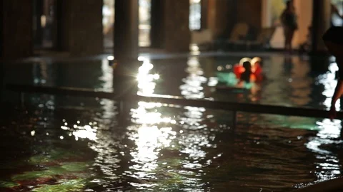 Indoor swimming pool Stock Footage 95569113