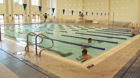 Indoor Swimming Pool Video stock 123932375