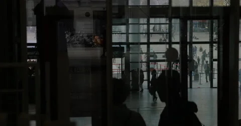 Indoor view of Centre Pompidou in Paris Stock Footage 64340141