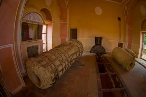 Indoor view of a stoned structure inside of a building in Ambert Fort palace 스톡 사진