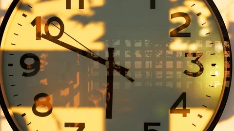 Indoor wall clock time-lapse photography Stock Footage 325759857