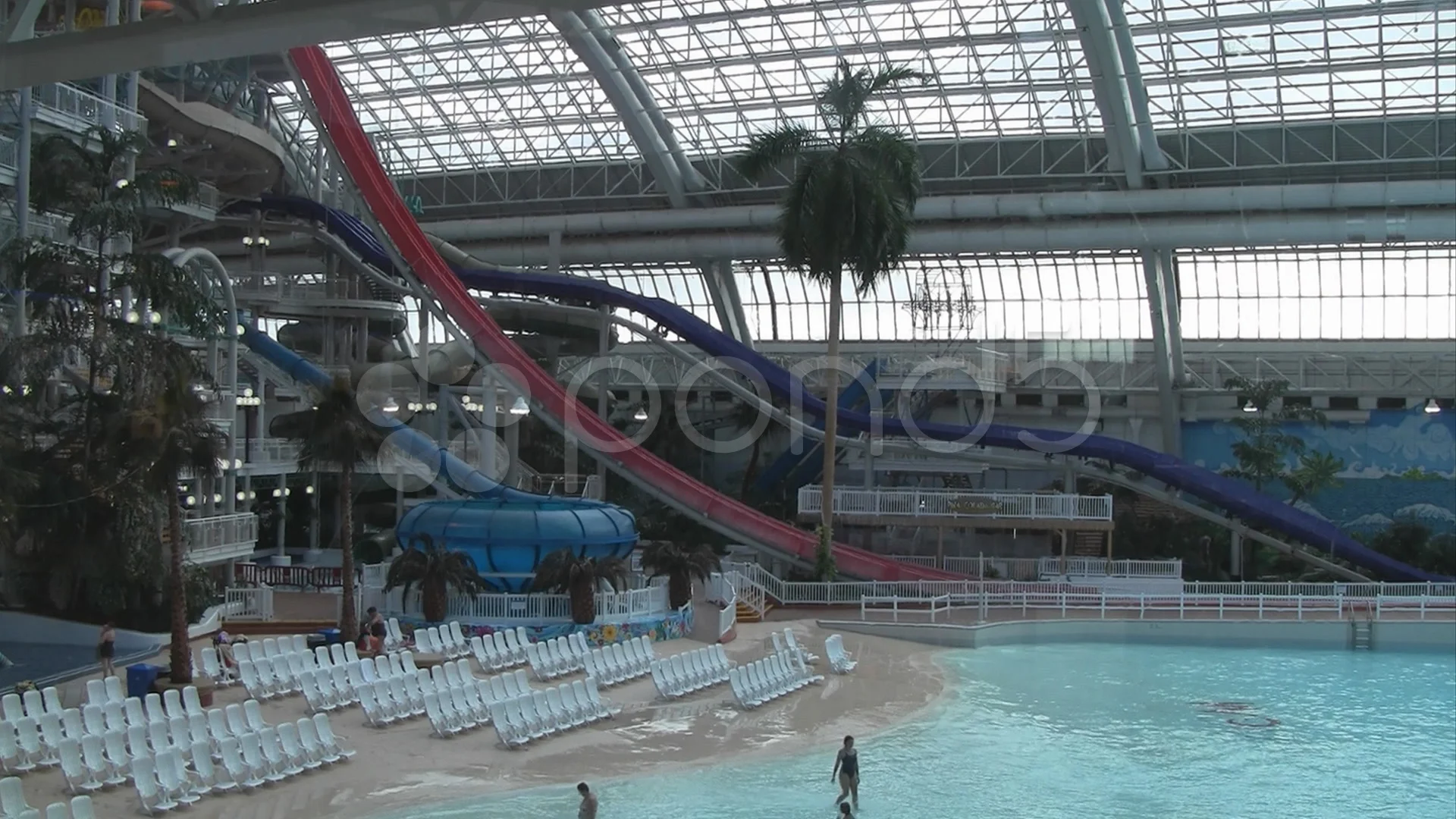 Indoor Water Park Pool At West Edmonton Stock Video Pond5