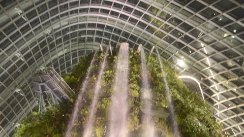Indoor Waterfall 2 Stock Footage 106370549