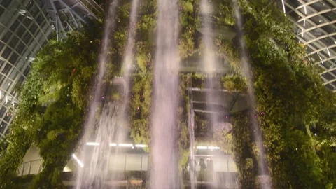 Indoor Waterfall 3 Video stock 106370751
