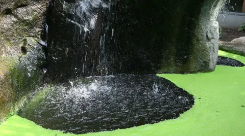 Indoor waterfall Stock Footage 37704381