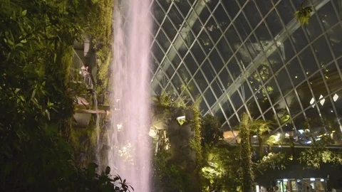 Indoor Waterfall Video stock 106370185