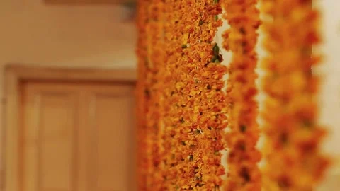 Indoor Wedding  Decor with Flowers 스톡 동영상 343620022