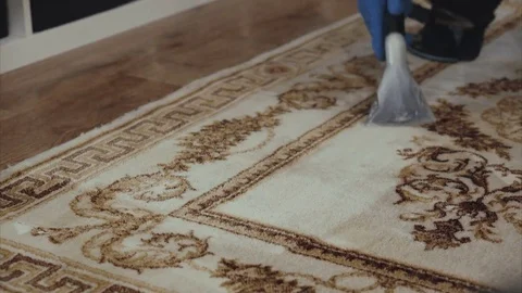 Indoors carpet cleaning with special tools Stock Footage 70486324