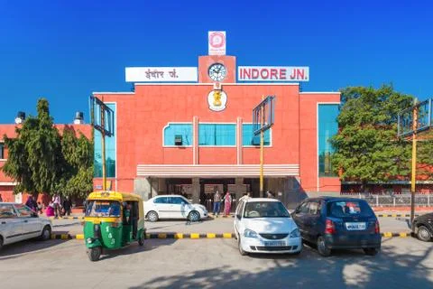 Indore train station Stock Photos