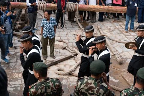 Indra Jatra Procession Stock Photos