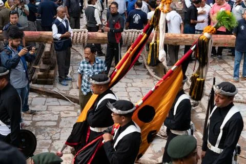 Indra Jatra Procession Stock Photos