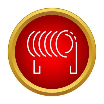 Induction coil or solenoid science and engineering icon Stock Illustration
