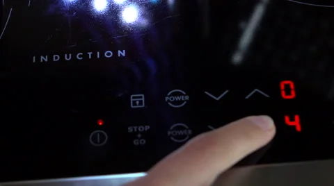 Induction cooker. Control. Stock Footage 68578544