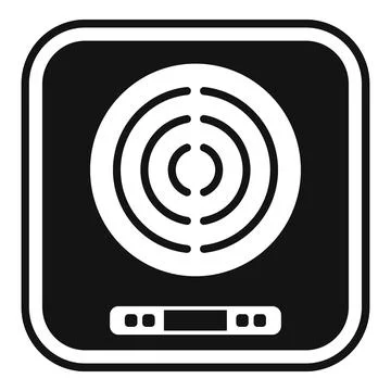 Induction cooker panel icon, cooking appliance sign Illustrazione stock