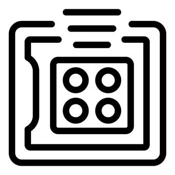 Induction cooker panel icon with four heating zones displaying heat levels Illustrazione stock