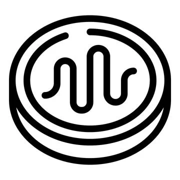 Induction cooking device icon outline vector. Magnetic cookware hob Stock Illustration